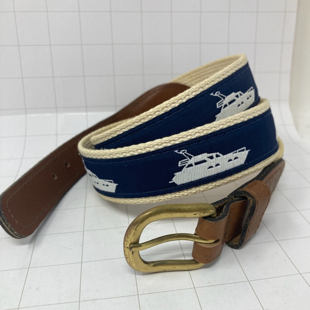 Vintage 90s NWOT 49 belt boat yacht solid brass buckle Zep Pro made in the usa